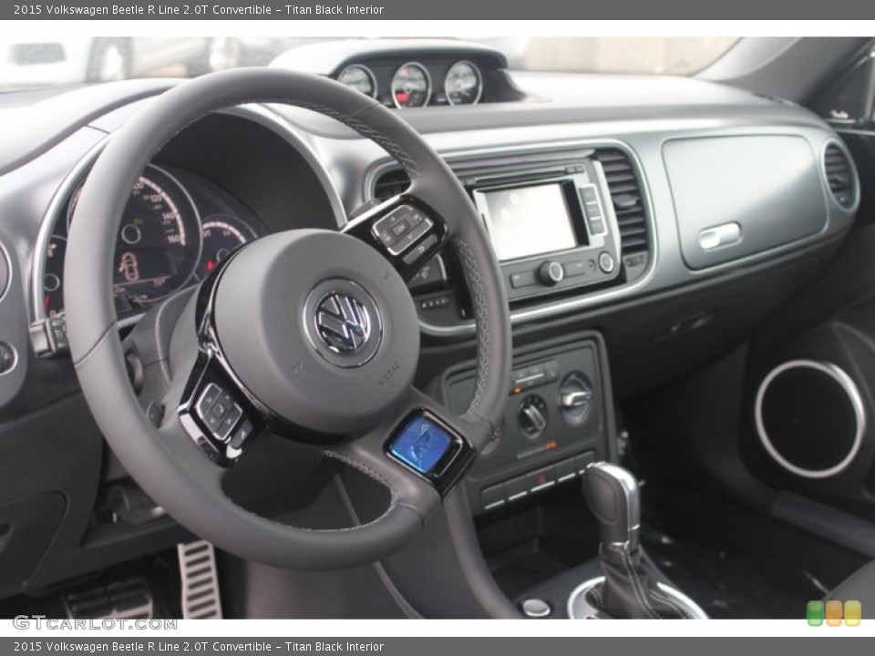 Titan Black Interior Dashboard for the 2015 Volkswagen Beetle R Line 2.0T Convertible #99111100