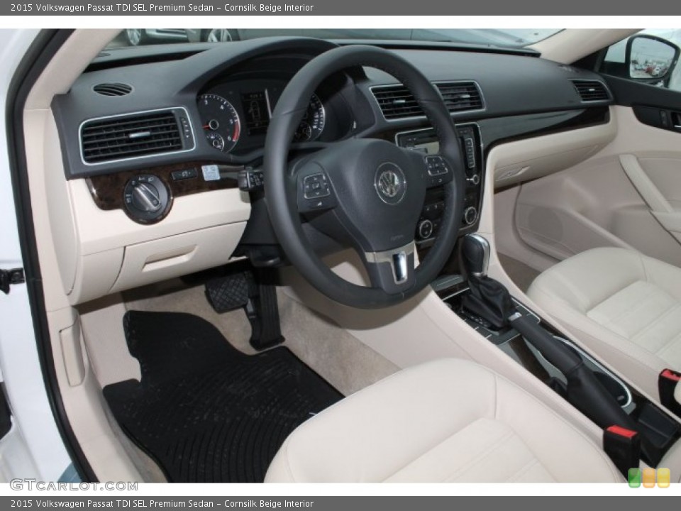 Cornsilk Beige Interior Prime Interior for the 2015 Volkswagen Passat TDI SEL Premium Sedan #99123775