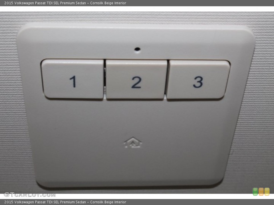 Cornsilk Beige Interior Controls for the 2015 Volkswagen Passat TDI SEL Premium Sedan #99123916