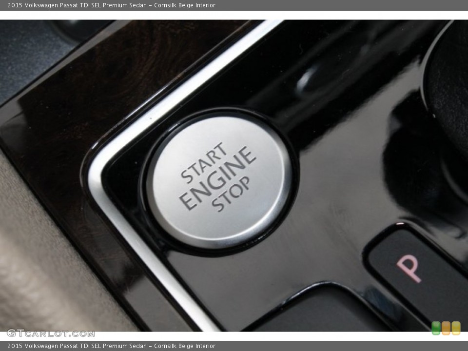 Cornsilk Beige Interior Controls for the 2015 Volkswagen Passat TDI SEL Premium Sedan #99123990