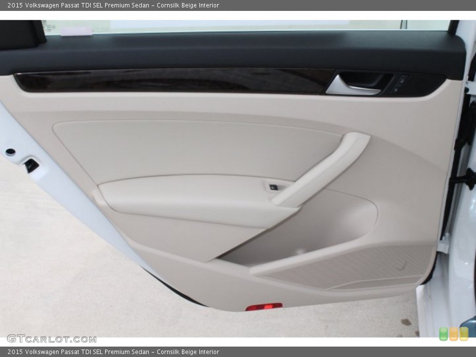 Cornsilk Beige Interior Door Panel for the 2015 Volkswagen Passat TDI SEL Premium Sedan #99124093