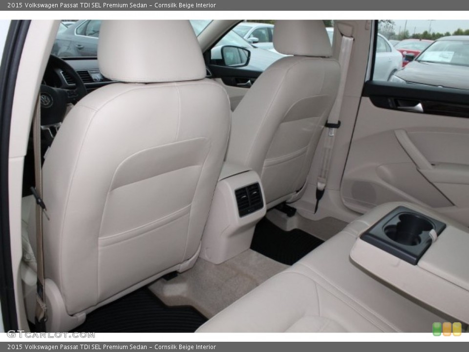 Cornsilk Beige Interior Rear Seat for the 2015 Volkswagen Passat TDI SEL Premium Sedan #99124114