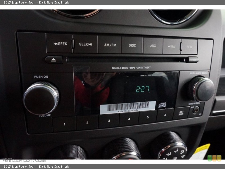 Dark Slate Gray Interior Audio System for the 2015 Jeep Patriot Sport #99132697