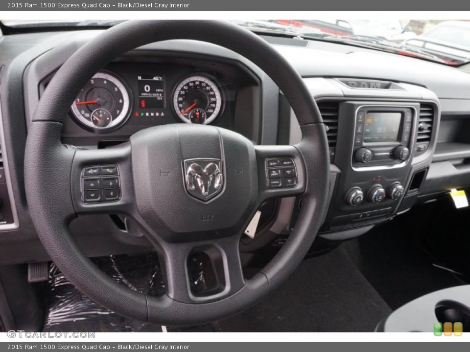 Black/Diesel Gray Interior Steering Wheel for the 2015 Ram 1500 Express Quad Cab #99133276