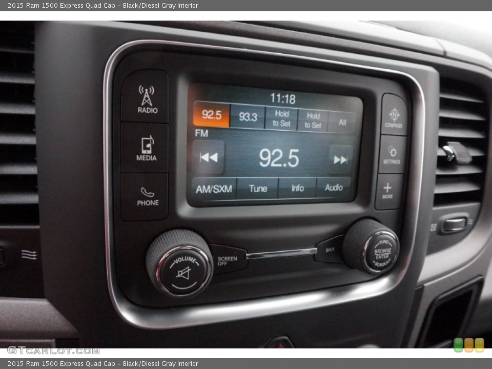 Black/Diesel Gray Interior Audio System for the 2015 Ram 1500 Express Quad Cab #99133375