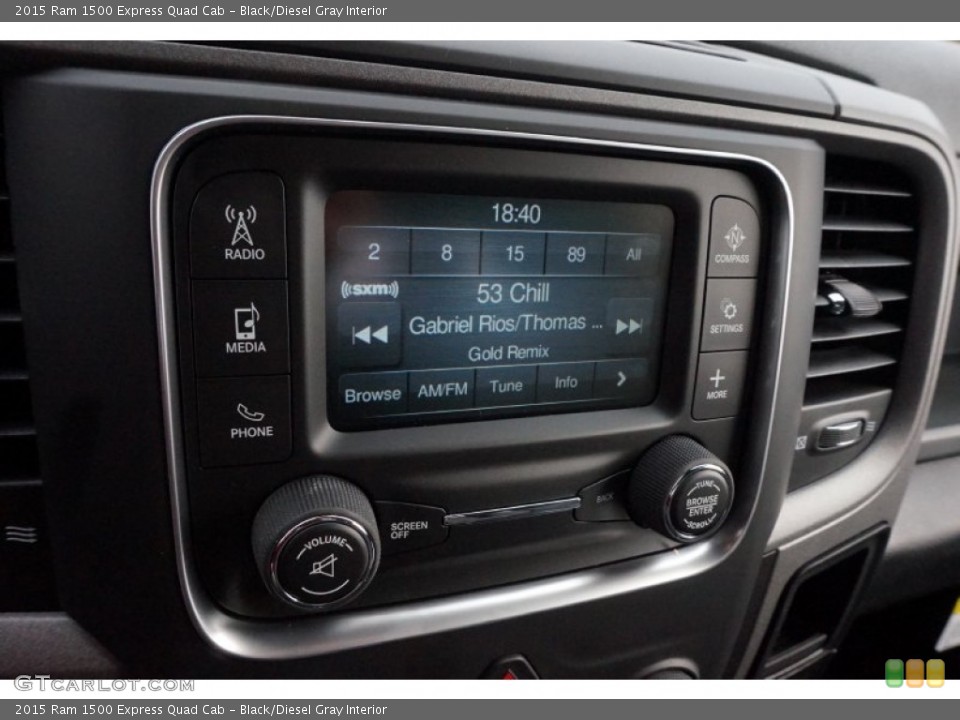 Black/Diesel Gray Interior Audio System for the 2015 Ram 1500 Express Quad Cab #99135454