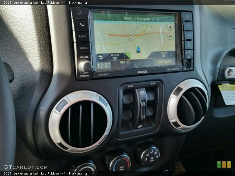 Black Interior Navigation for the 2015 Jeep Wrangler Unlimited Rubicon 4x4 #99152734