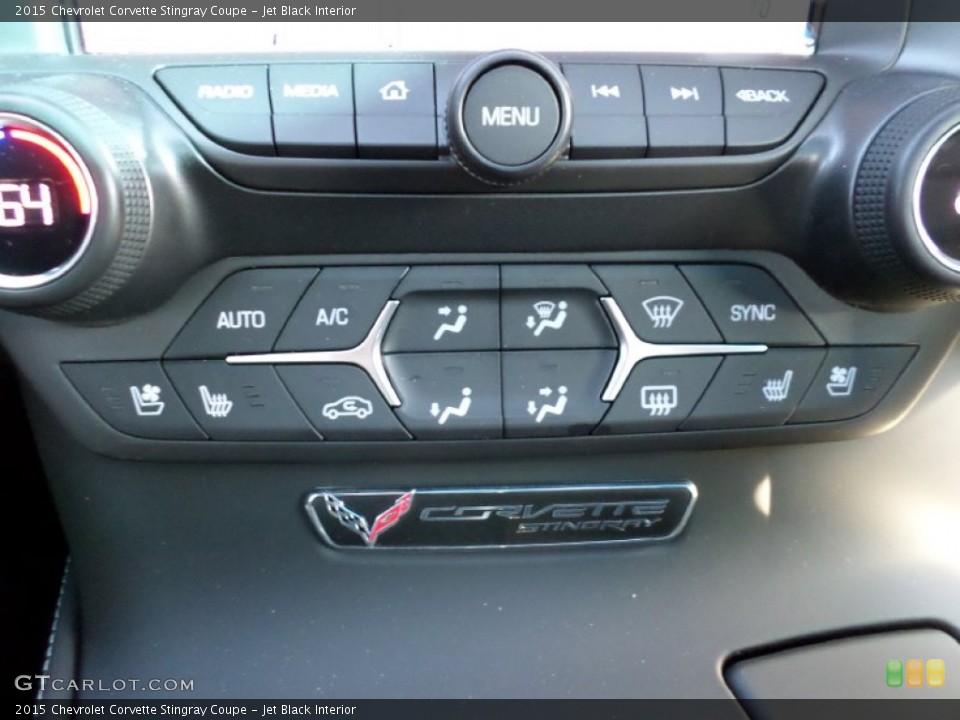 Jet Black Interior Controls for the 2015 Chevrolet Corvette Stingray Coupe #99157849