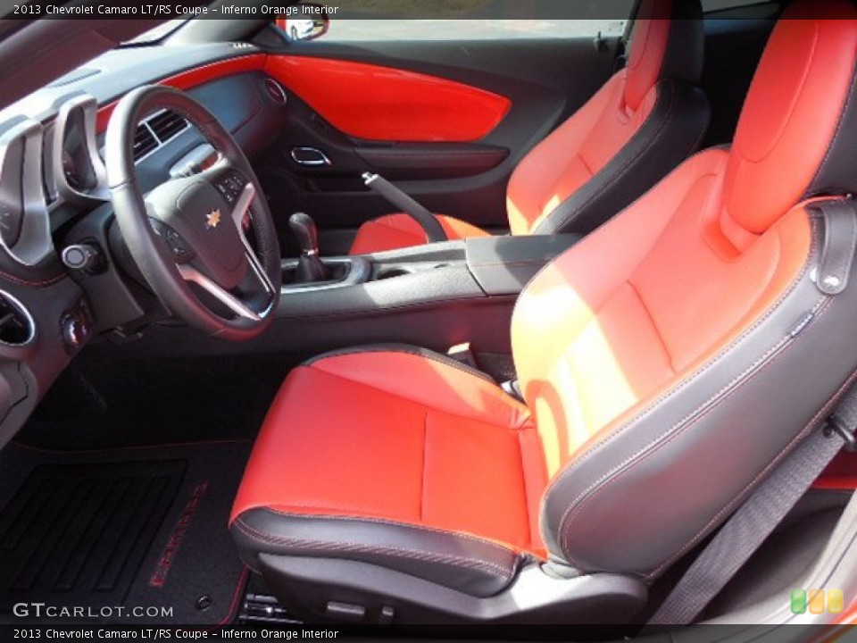 Inferno Orange Interior Front Seat for the 2013 Chevrolet Camaro LT/RS Coupe #99162343