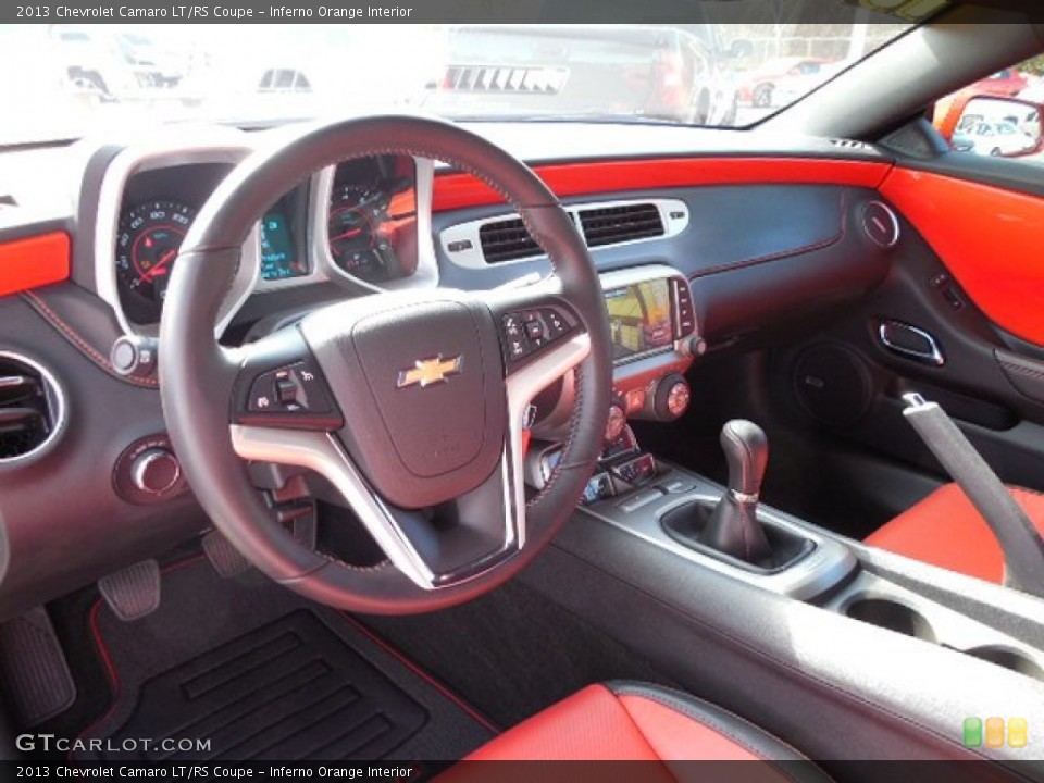 Inferno Orange 2013 Chevrolet Camaro Interiors