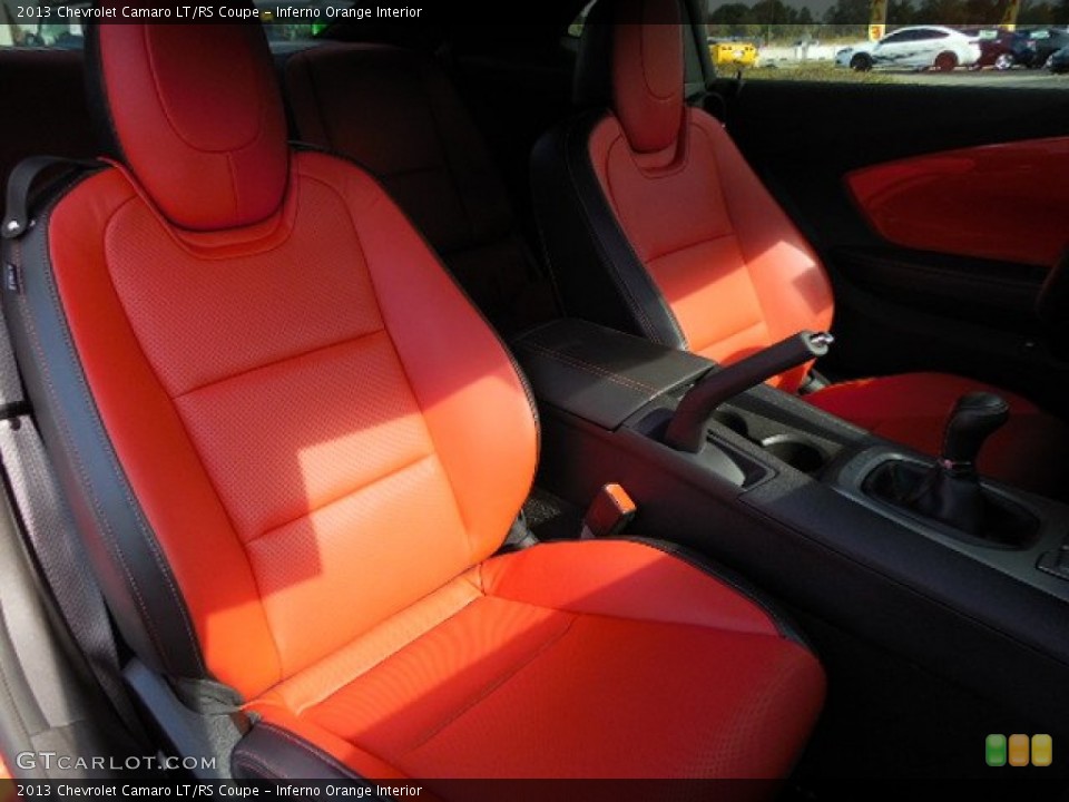 Inferno Orange Interior Front Seat for the 2013 Chevrolet Camaro LT/RS Coupe #99162507