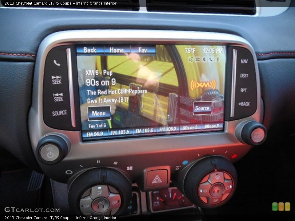Inferno Orange Interior Controls for the 2013 Chevrolet Camaro LT/RS Coupe #99162657