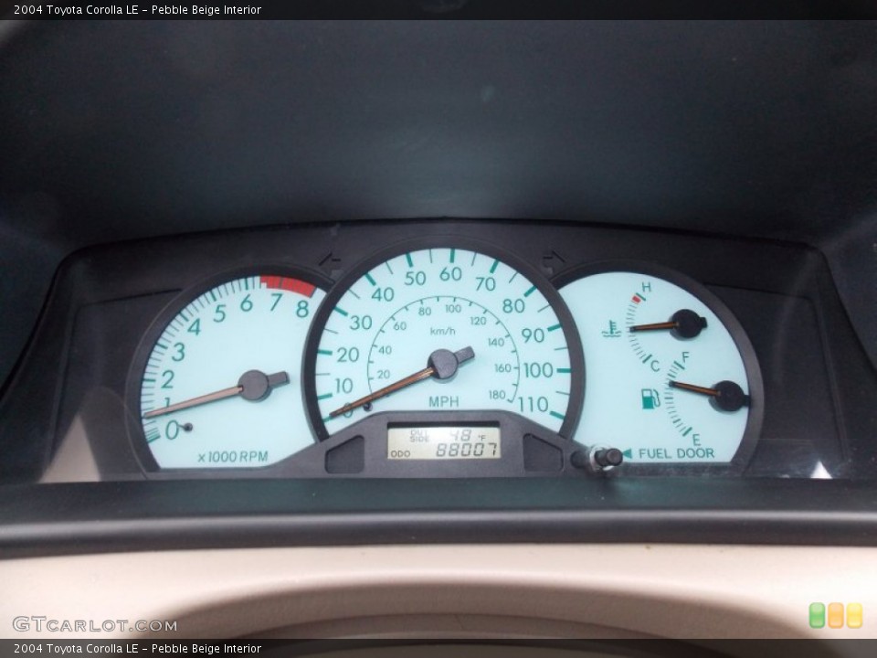Pebble Beige Interior Gauges for the 2004 Toyota Corolla LE #99164900