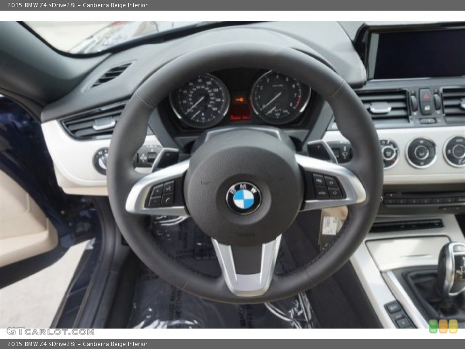Canberra Beige Interior Steering Wheel for the 2015 BMW Z4 sDrive28i #99170641