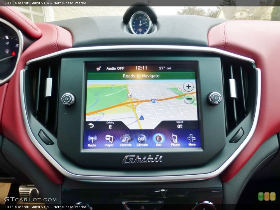 Nero/Rosso Interior Navigation for the 2015 Maserati Ghibli S Q4 #99172021