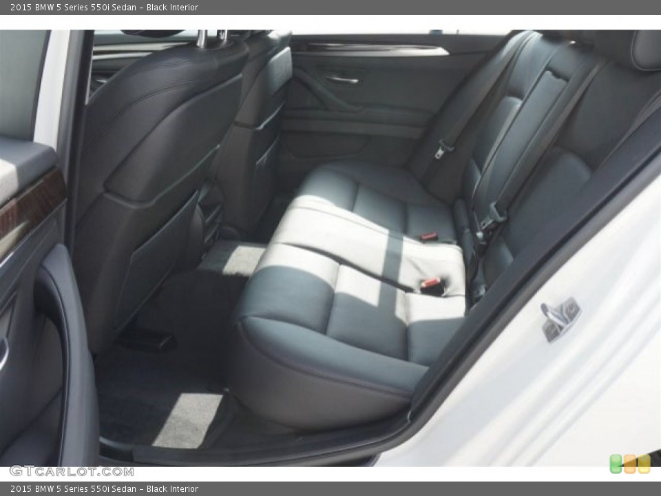 Black Interior Rear Seat for the 2015 BMW 5 Series 550i Sedan #99173869