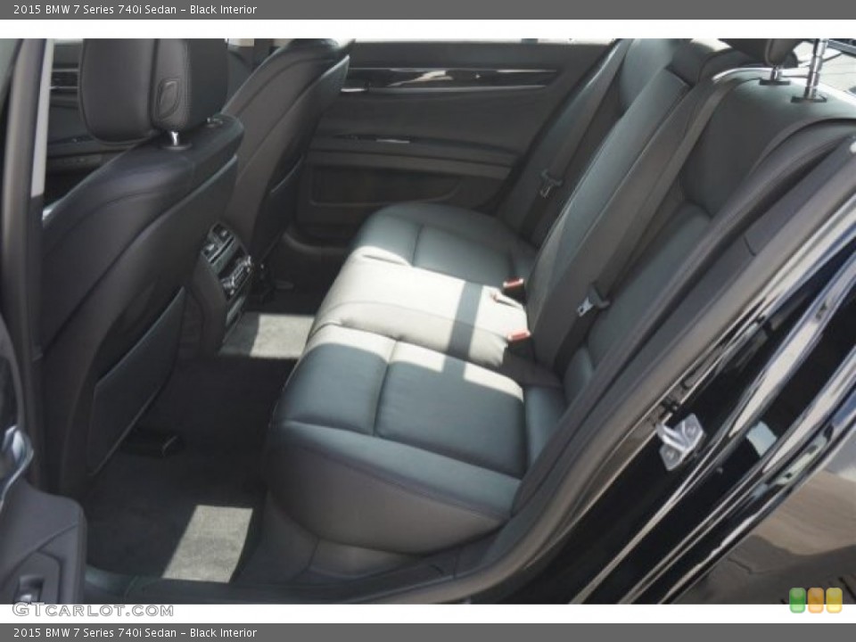 Black Interior Rear Seat for the 2015 BMW 7 Series 740i Sedan #99174061