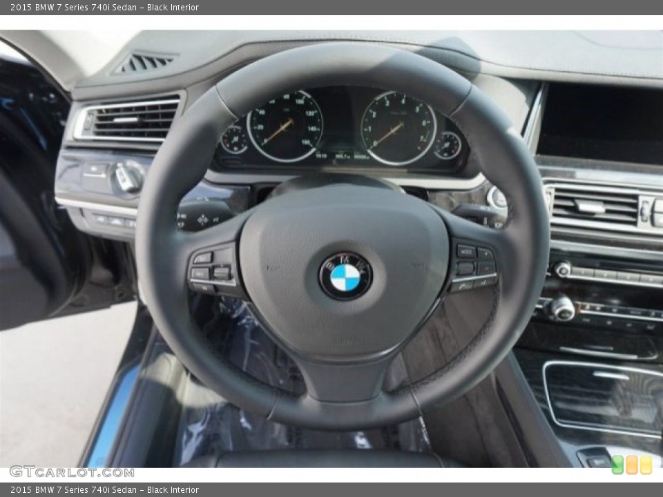 Black Interior Steering Wheel for the 2015 BMW 7 Series 740i Sedan #99174148