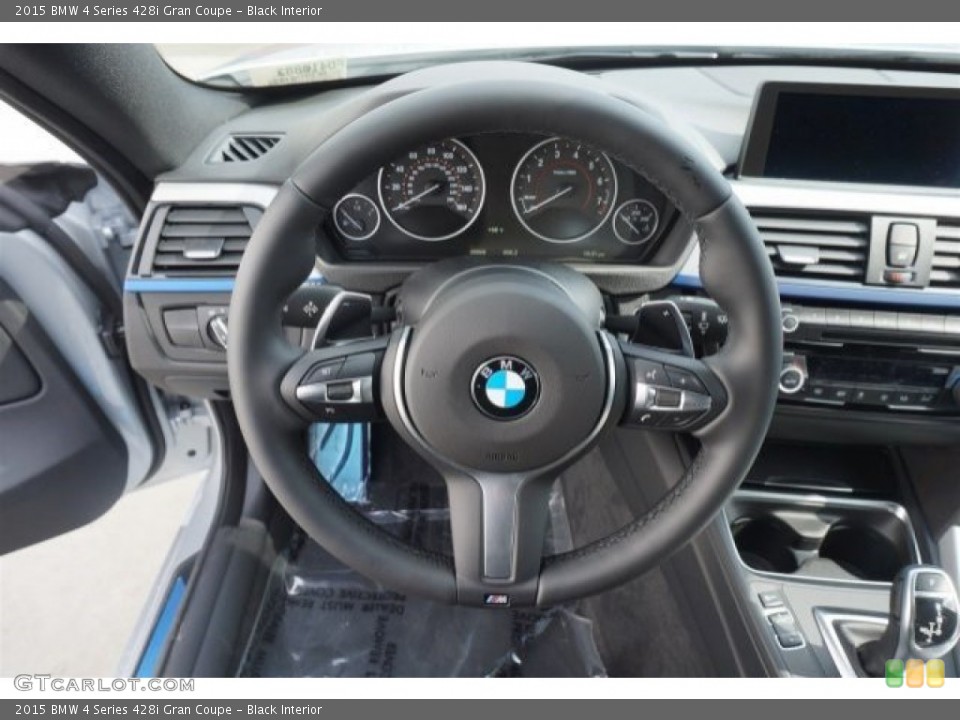Black Interior Steering Wheel for the 2015 BMW 4 Series 428i Gran Coupe #99174331
