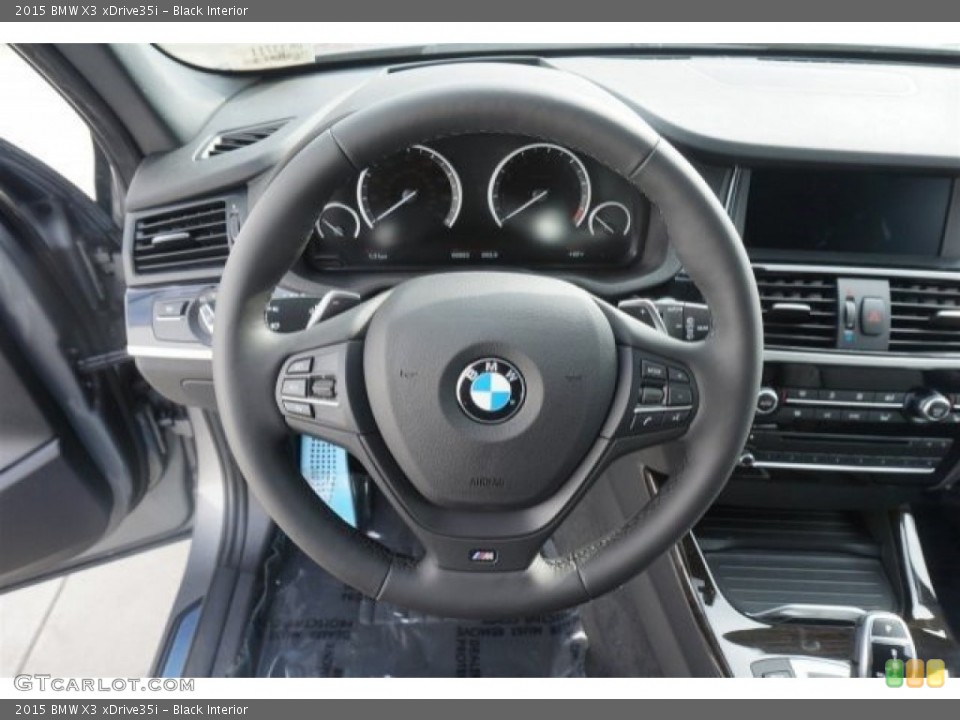 Black Interior Steering Wheel for the 2015 BMW X3 xDrive35i #99174723