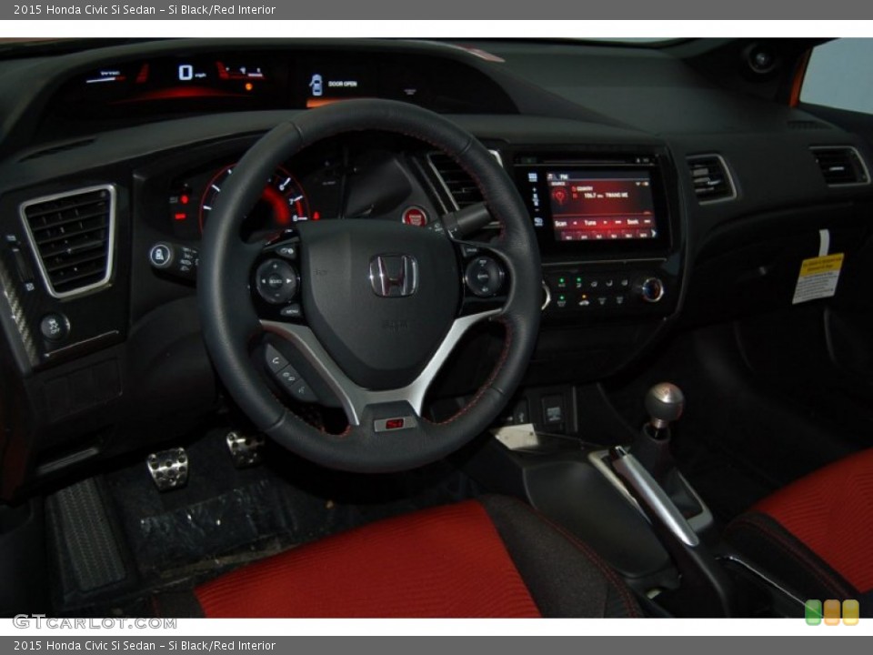Si Black/Red Interior Dashboard for the 2015 Honda Civic Si Sedan #99176170