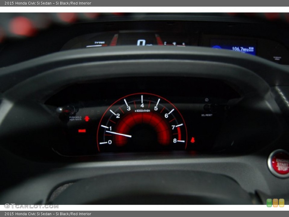 Si Black/Red Interior Gauges for the 2015 Honda Civic Si Sedan #99176533
