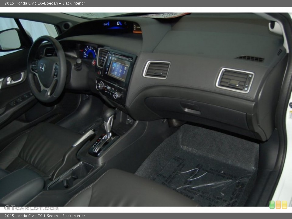 Black Interior Dashboard for the 2015 Honda Civic EX-L Sedan #99179287
