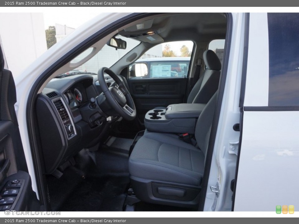 Black/Diesel Gray Interior Photo for the 2015 Ram 2500 Tradesman Crew Cab #99192193