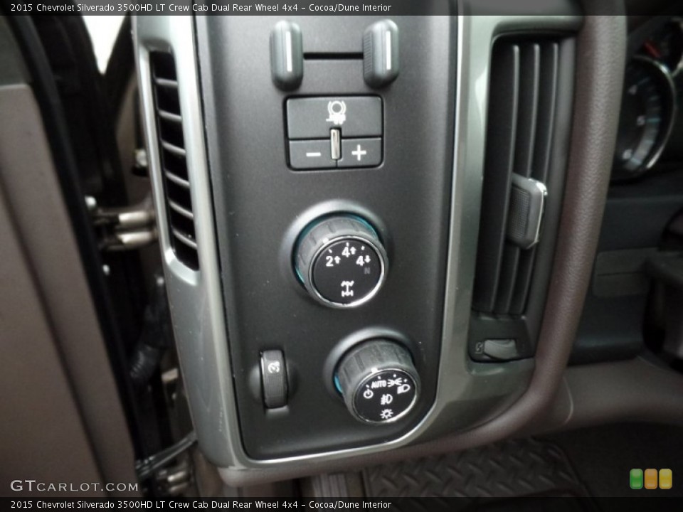 Cocoa/Dune Interior Controls for the 2015 Chevrolet Silverado 3500HD LT Crew Cab Dual Rear Wheel 4x4 #99214293