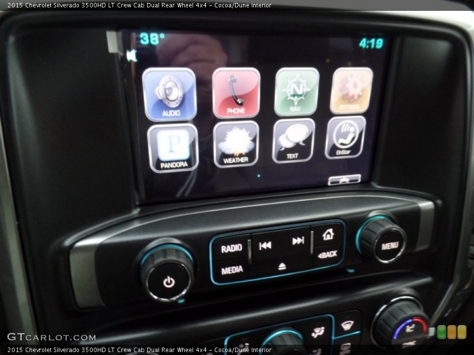 Cocoa/Dune Interior Controls for the 2015 Chevrolet Silverado 3500HD LT Crew Cab Dual Rear Wheel 4x4 #99214437