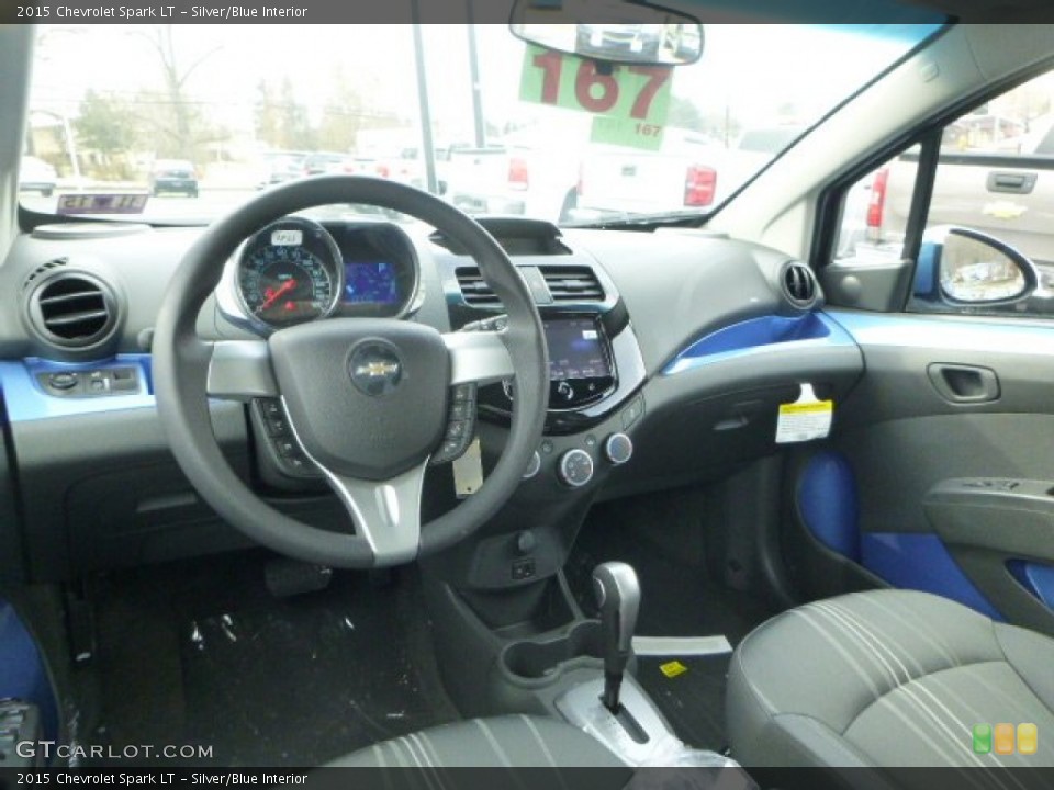 Silver/Blue Interior Prime Interior for the 2015 Chevrolet Spark LT #99219808