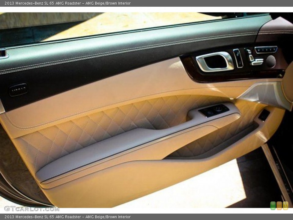 AMG Beige/Brown Interior Door Panel for the 2013 Mercedes-Benz SL 65 AMG Roadster #99220258