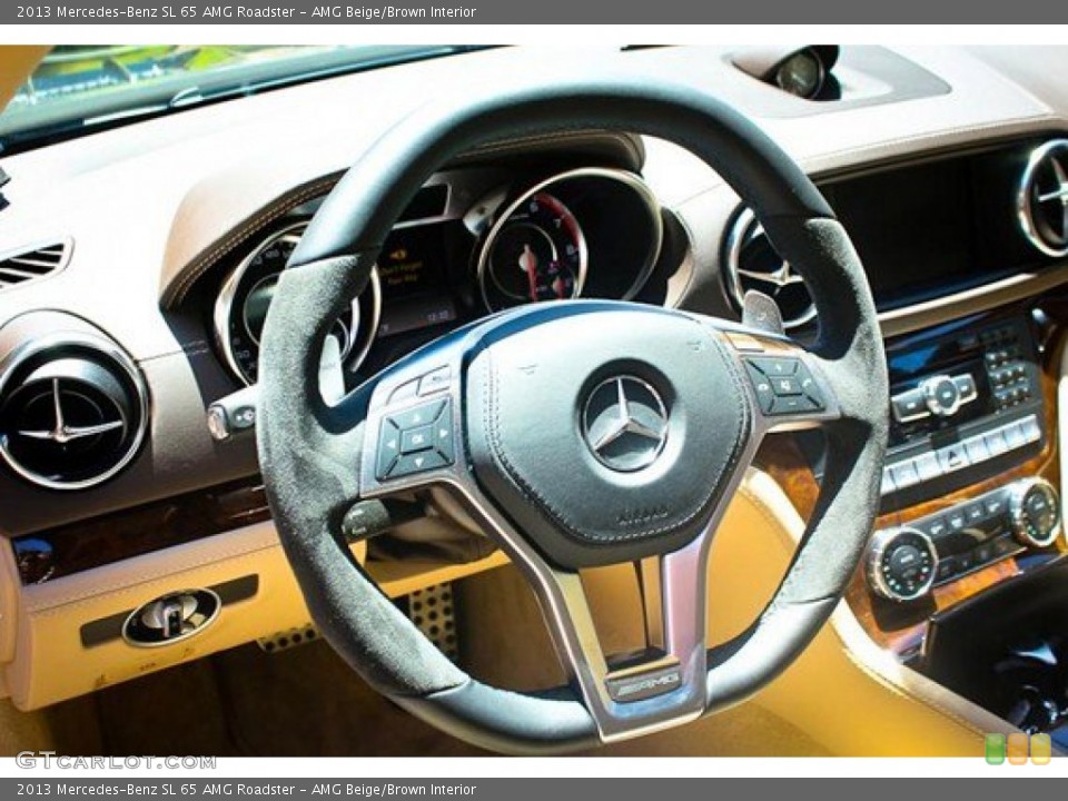 AMG Beige/Brown Interior Steering Wheel for the 2013 Mercedes-Benz SL 65 AMG Roadster #99220282