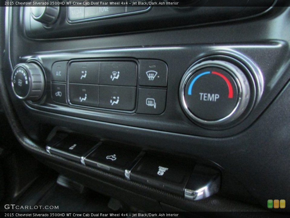 Jet Black/Dark Ash Interior Controls for the 2015 Chevrolet Silverado 3500HD WT Crew Cab Dual Rear Wheel 4x4 #99236186