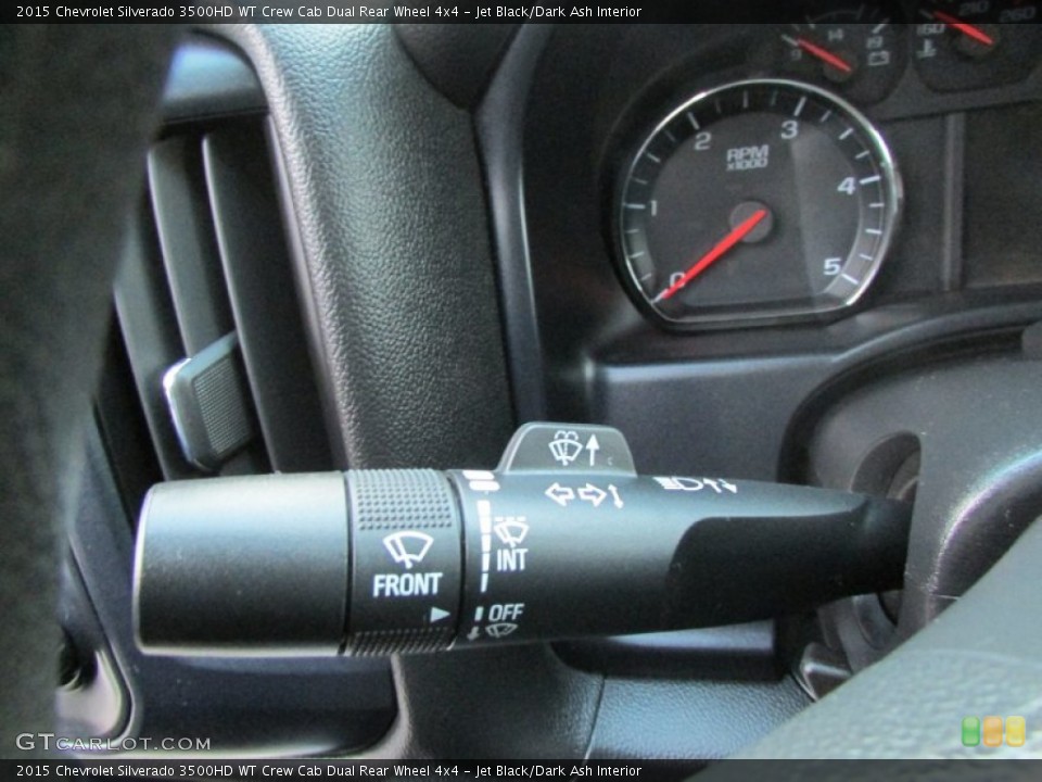 Jet Black/Dark Ash Interior Controls for the 2015 Chevrolet Silverado 3500HD WT Crew Cab Dual Rear Wheel 4x4 #99236306