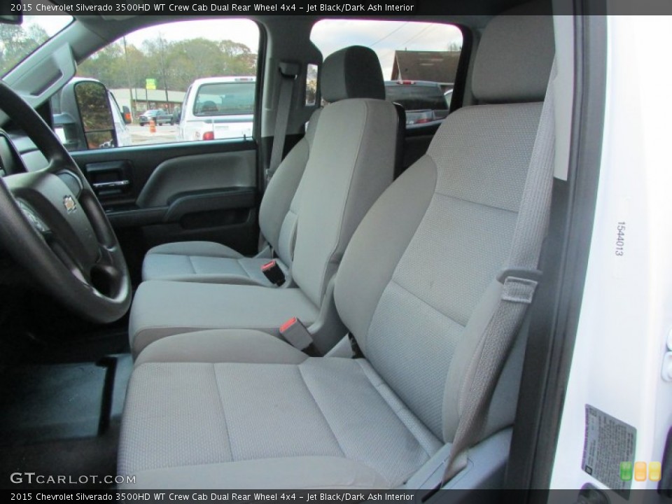 Jet Black/Dark Ash Interior Front Seat for the 2015 Chevrolet Silverado 3500HD WT Crew Cab Dual Rear Wheel 4x4 #99236375