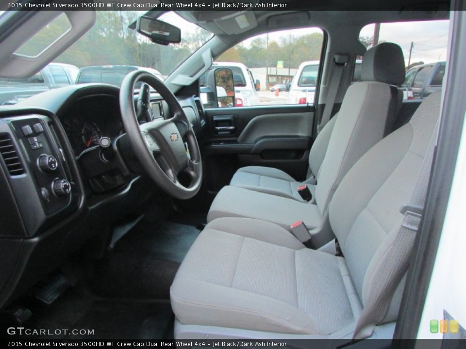 Jet Black/Dark Ash Interior Front Seat for the 2015 Chevrolet Silverado 3500HD WT Crew Cab Dual Rear Wheel 4x4 #99236396