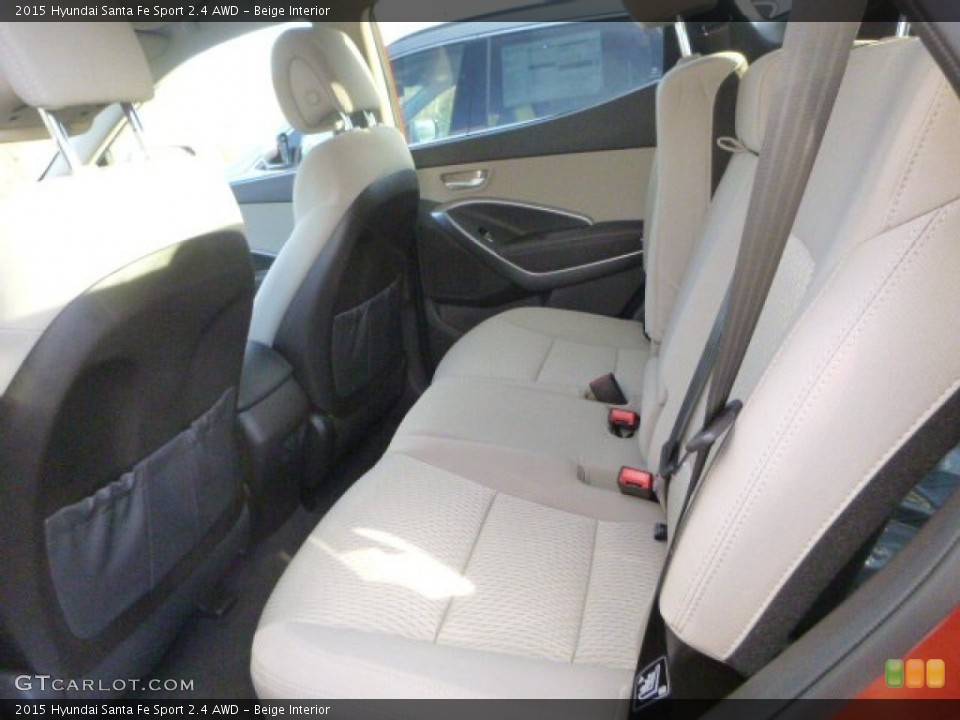 Beige Interior Rear Seat for the 2015 Hyundai Santa Fe Sport 2.4 AWD #99242597