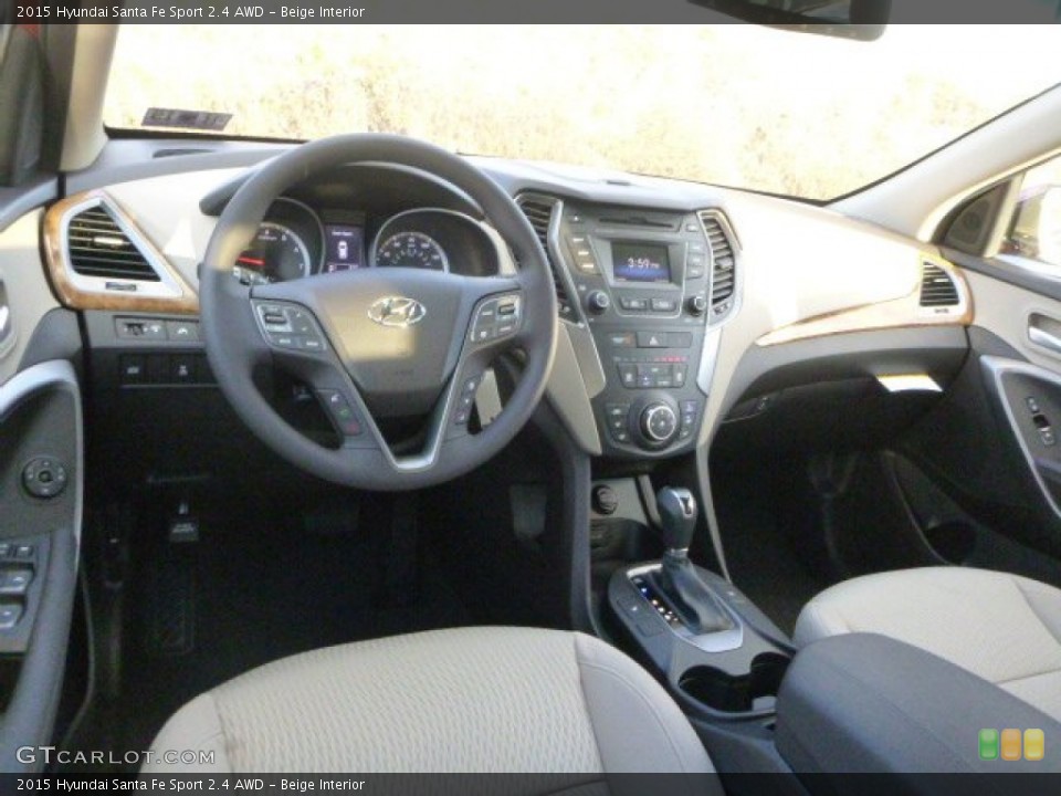 Beige Interior Prime Interior for the 2015 Hyundai Santa Fe Sport 2.4 AWD #99242617