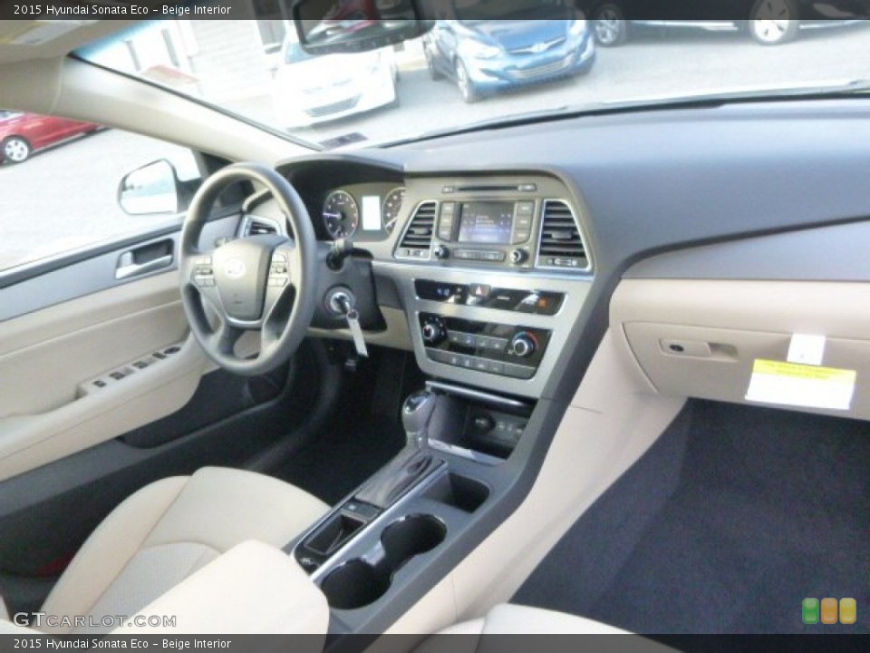 Beige Interior Dashboard for the 2015 Hyundai Sonata Eco #99243170
