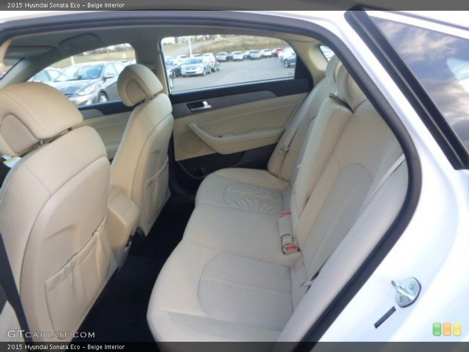 Beige Interior Rear Seat for the 2015 Hyundai Sonata Eco #99243194