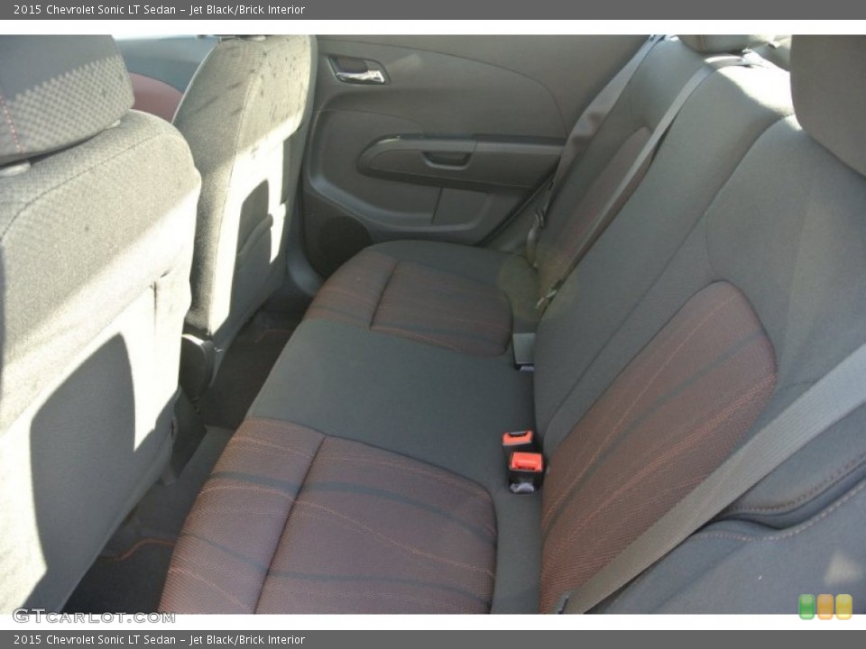 Jet Black/Brick Interior Rear Seat for the 2015 Chevrolet Sonic LT Sedan #99257833