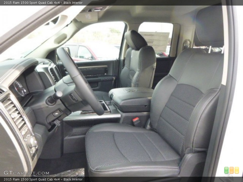 Black Interior Front Seat for the 2015 Ram 1500 Sport Quad Cab 4x4 #99258778