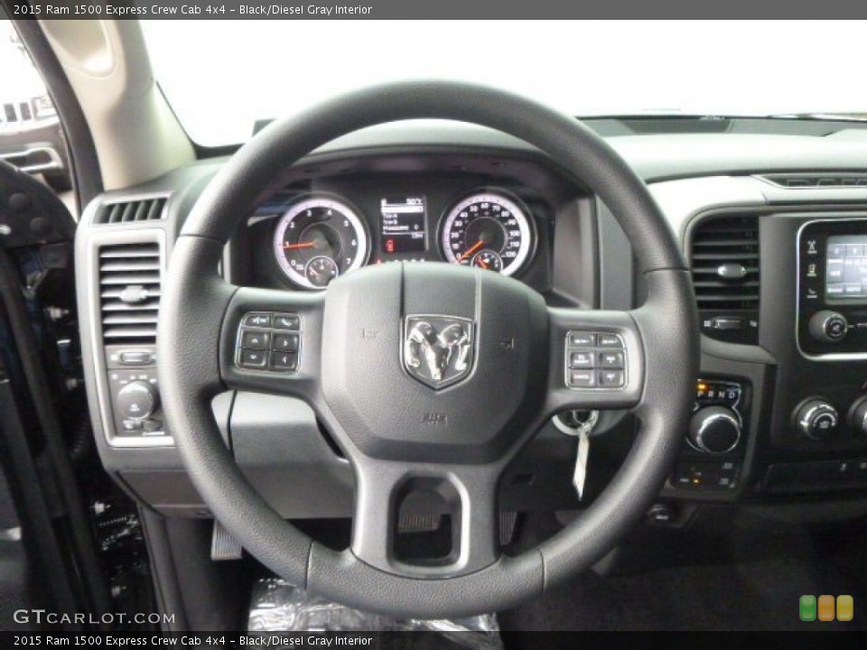 Black/Diesel Gray Interior Steering Wheel for the 2015 Ram 1500 Express Crew Cab 4x4 #99261346