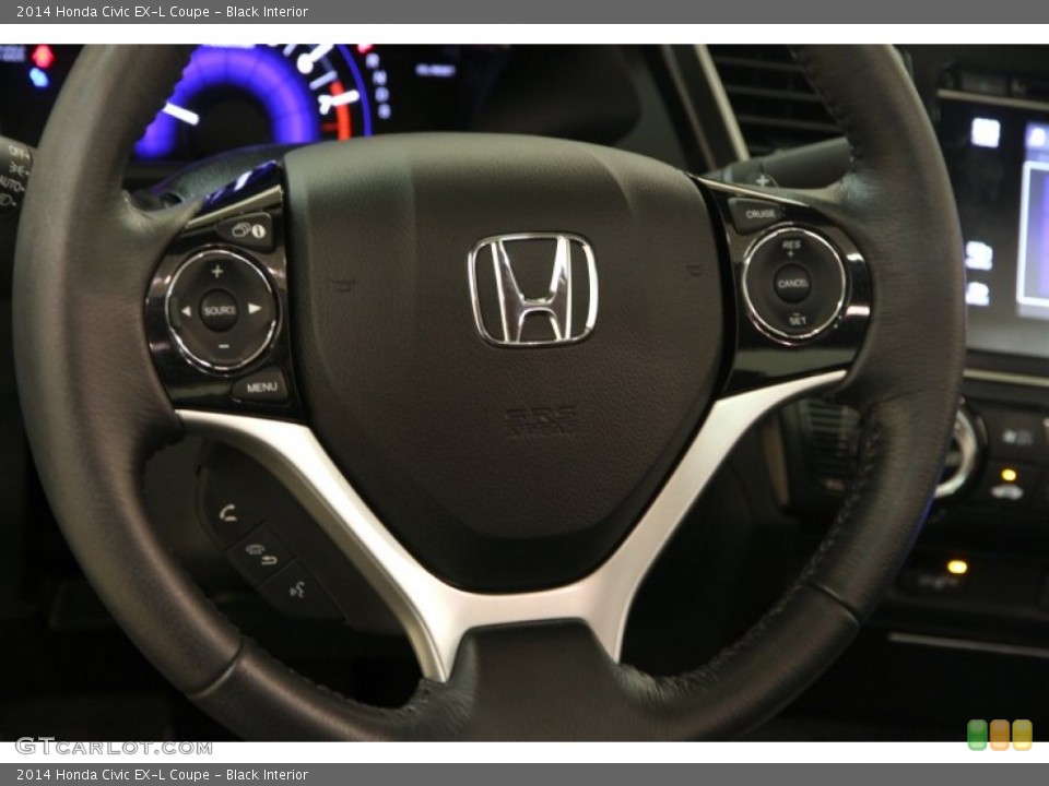 Black Interior Steering Wheel for the 2014 Honda Civic EX-L Coupe #99269044