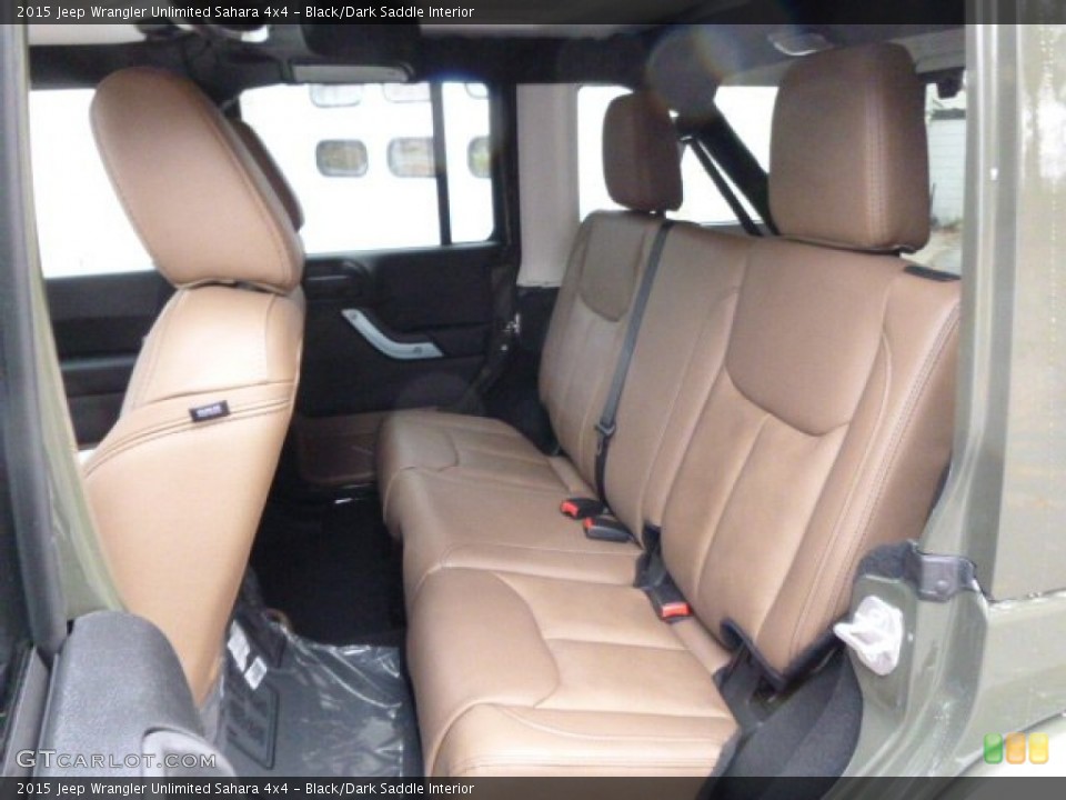 Black/Dark Saddle Interior Rear Seat for the 2015 Jeep Wrangler Unlimited Sahara 4x4 #99269968