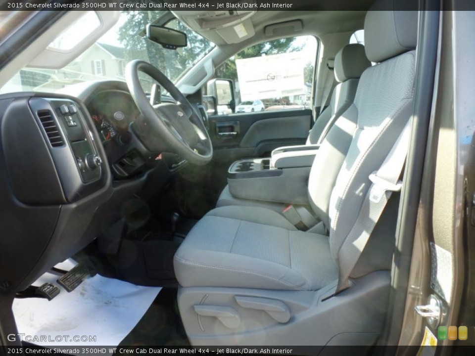 Jet Black/Dark Ash Interior Front Seat for the 2015 Chevrolet Silverado 3500HD WT Crew Cab Dual Rear Wheel 4x4 #99284305