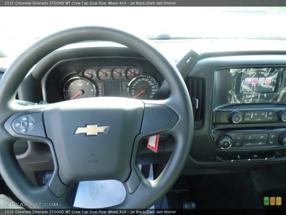 Jet Black/Dark Ash Interior Steering Wheel for the 2015 Chevrolet Silverado 3500HD WT Crew Cab Dual Rear Wheel 4x4 #99284335