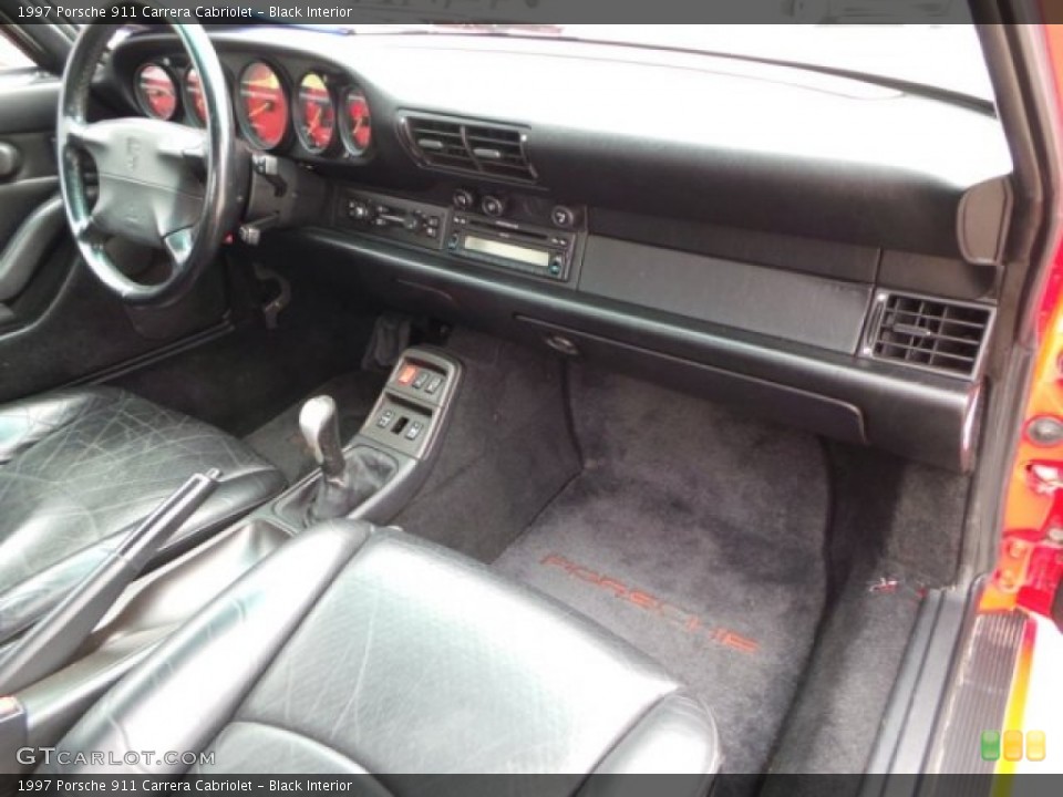 Black Interior Dashboard for the 1997 Porsche 911 Carrera Cabriolet #99285172