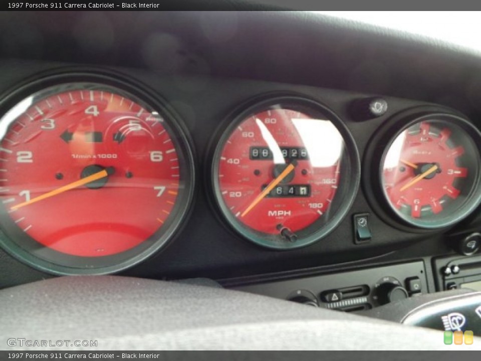 Black Interior Gauges for the 1997 Porsche 911 Carrera Cabriolet #99285253